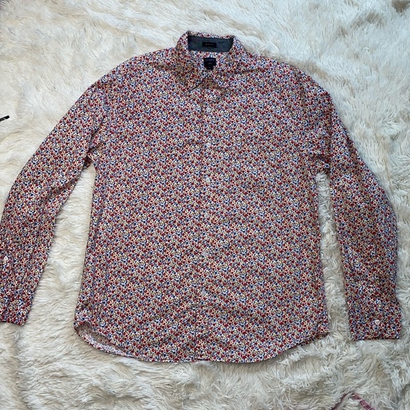 J. Crew Floral Print Button Down Shirt - Picture 1 of 8